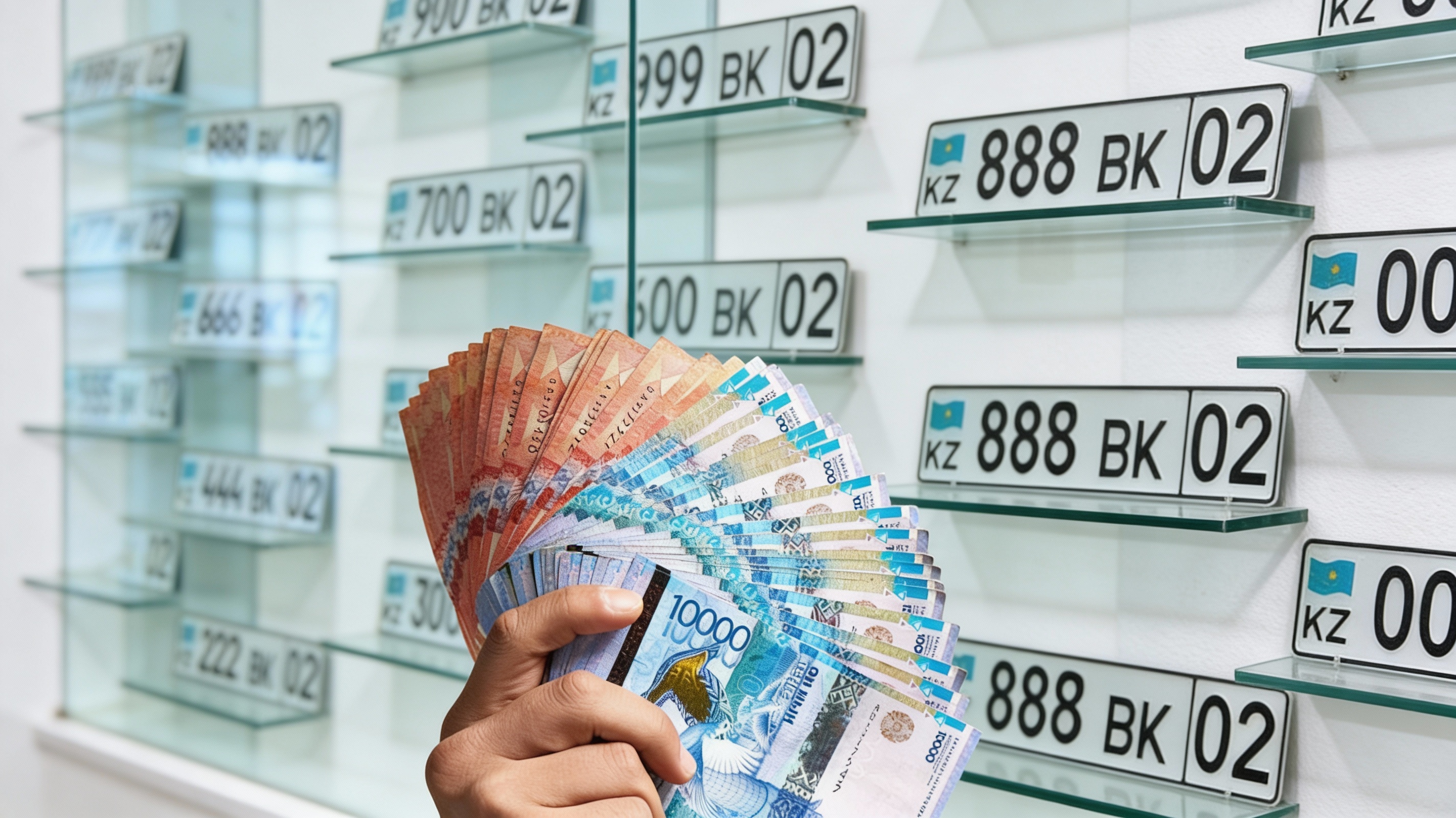 От 12 тысяч до 1,2 млн тенге: узнали новые цены на госномера авто в Казахстане на 2026 год