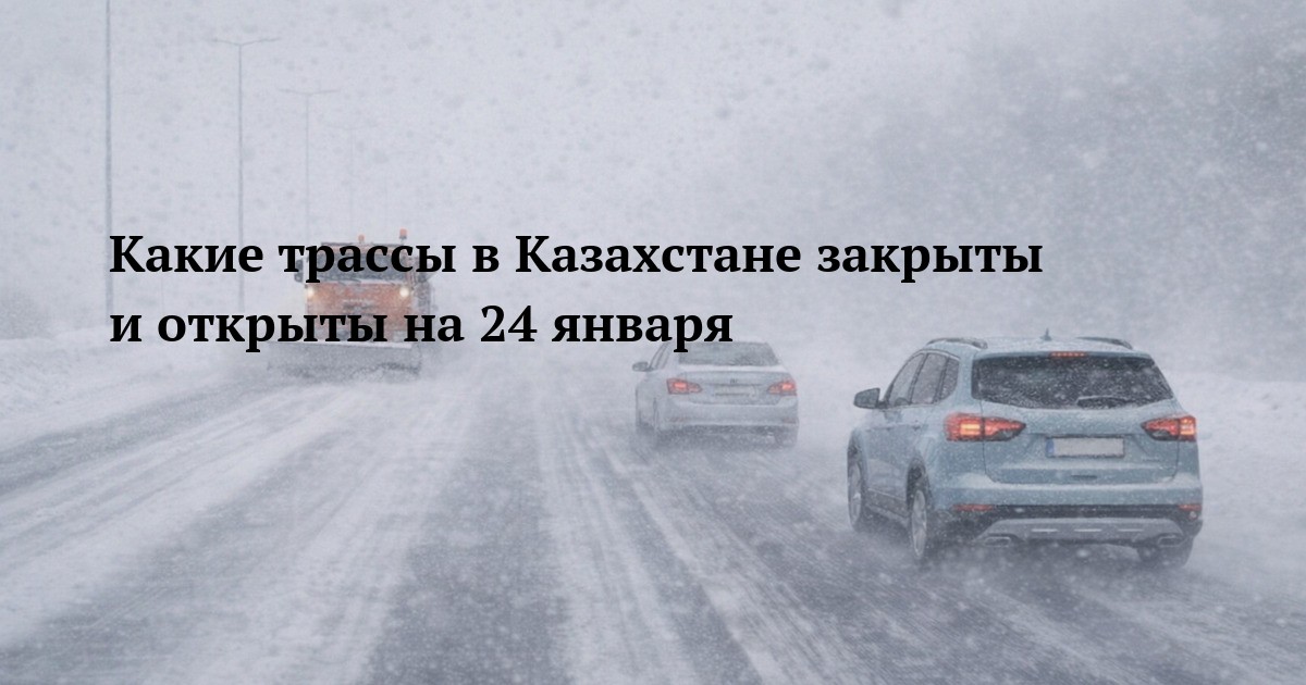 Какие трассы в Казахстане закрыты и открыты на 24 января