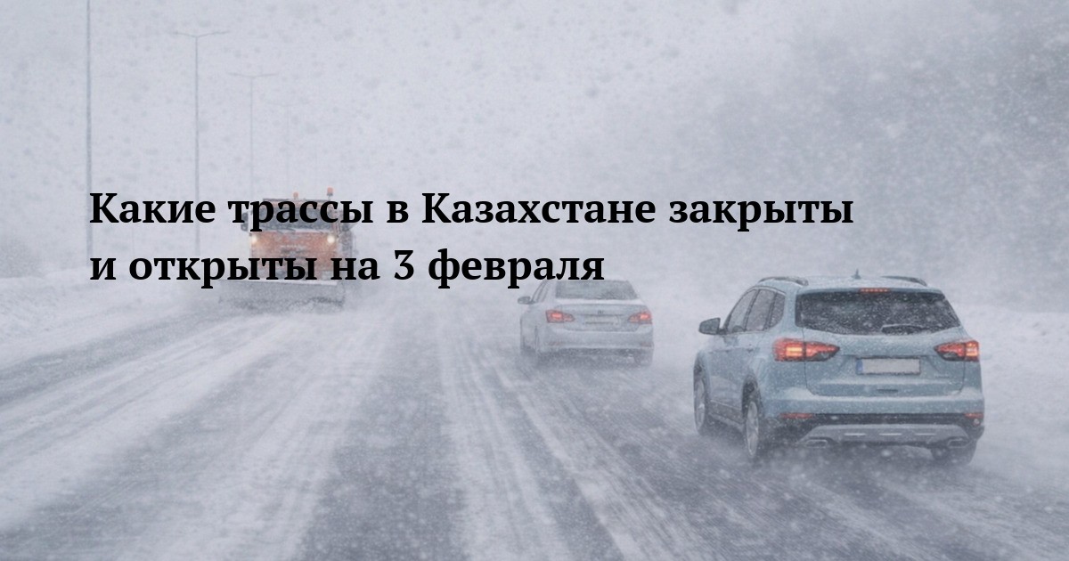Какие трассы в Казахстане закрыты и открыты на 3 февраля