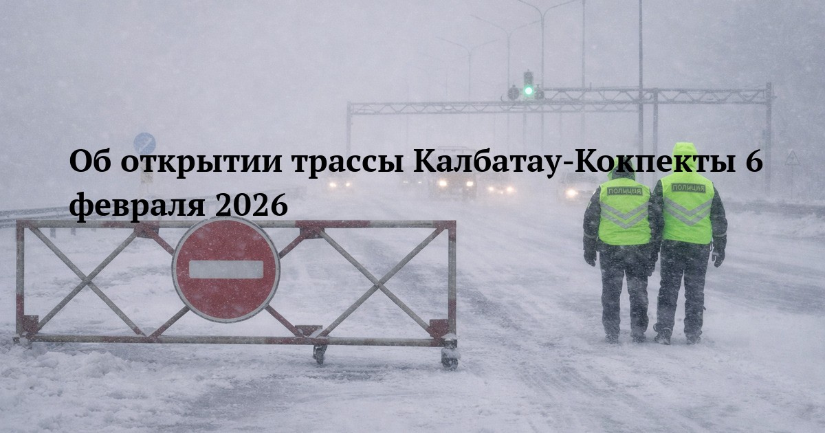 Об открытии трассы Калбатау-Кокпекты 6 февраля 2026