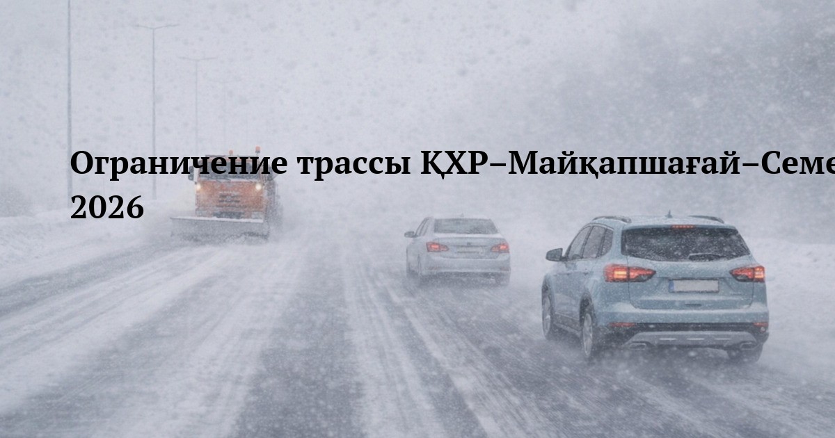 Ограничение трассы ҚХР–Майқапшағай–Семей–Павлодар–РФ 17 января 2026