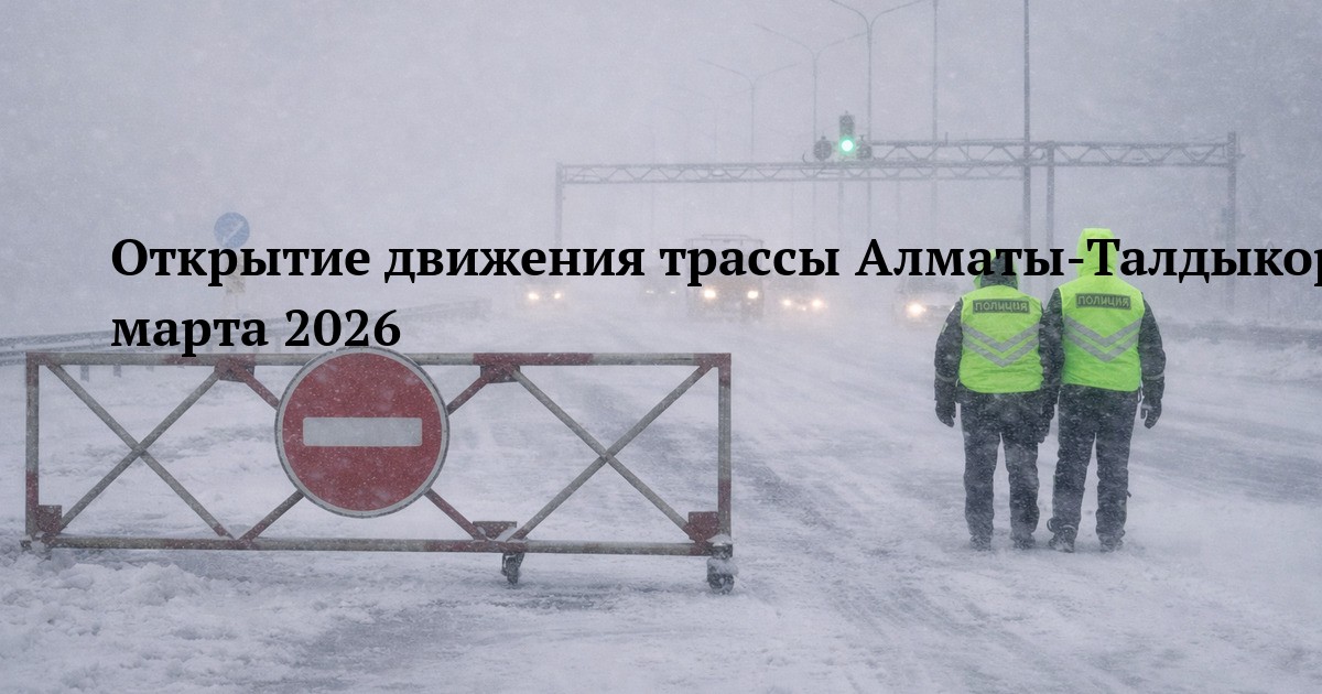 Открытие движения трассы Алматы‑Талдыкорган‑Усть‑Каменогорск‑Шемонаиха‑РФ 6 марта 2026