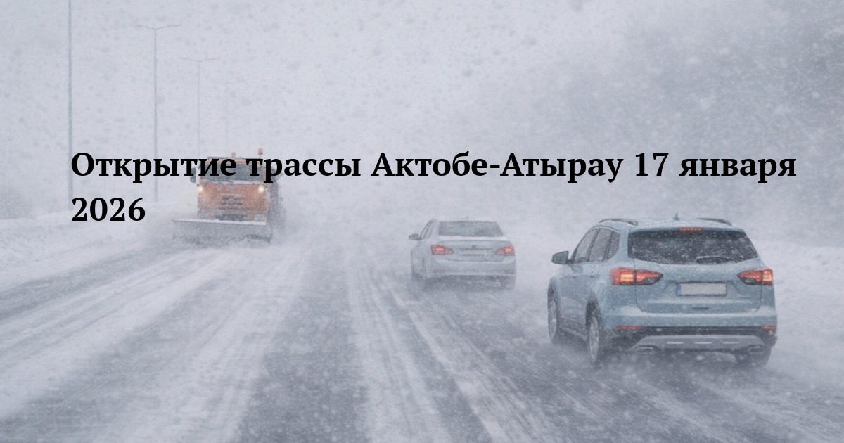 Открытие трассы Актобе-Атырау 17 января 2026