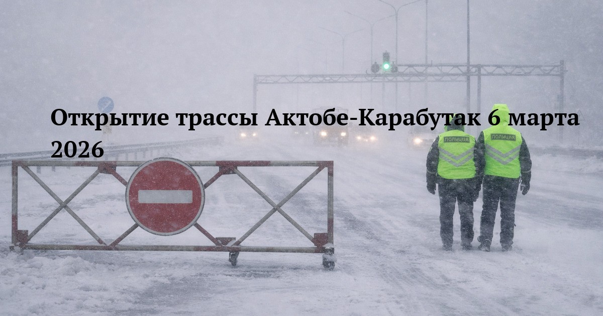 Открытие трассы Актобе‑Карабутак 6 марта 2026