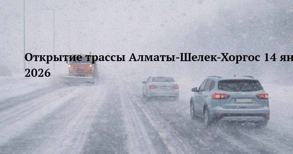 Открытие трассы Алматы-Шелек-Хоргос 14 января 2026
