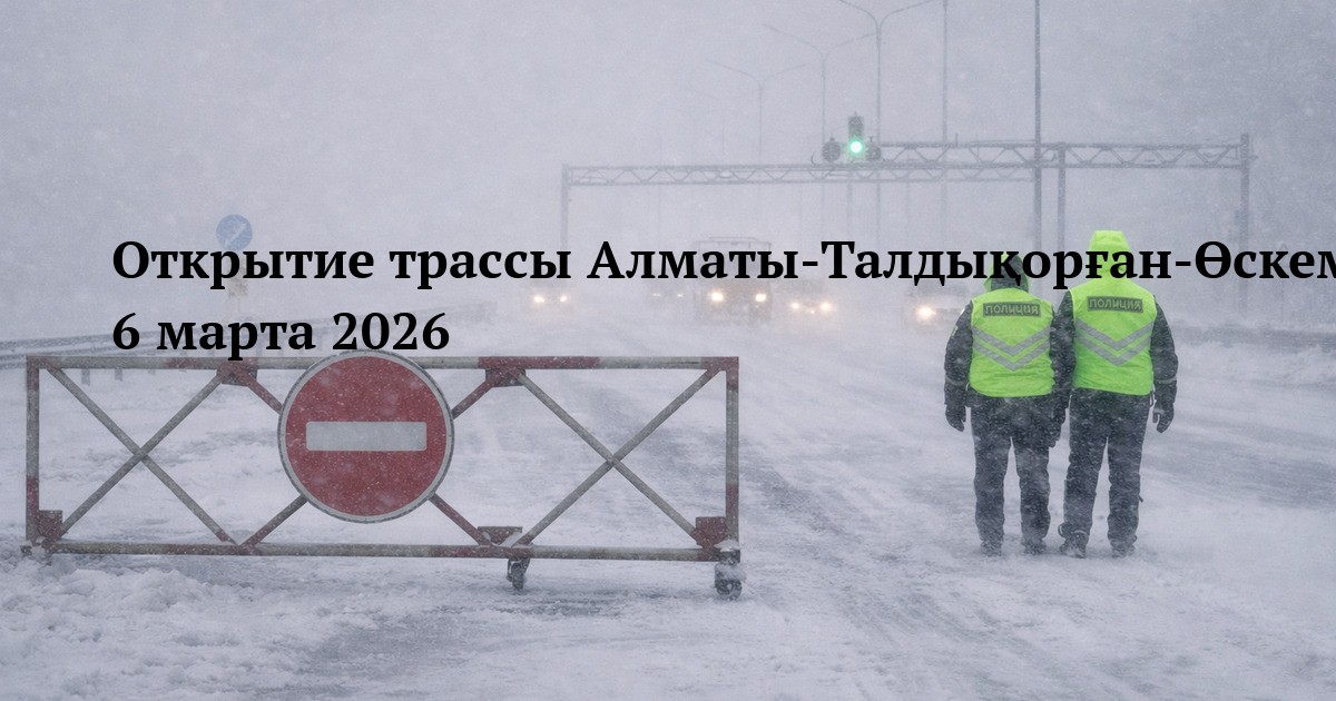 Открытие трассы Алматы‑Талдықорған‑Өскемен‑Шемонаиха‑РФ (пост Рубеж) 6 марта 2026