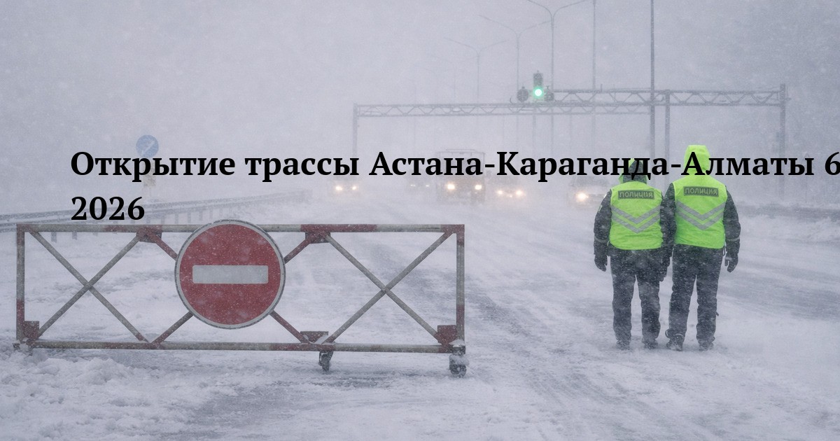 Открытие трассы Астана-Караганда-Алматы 6 марта 2026