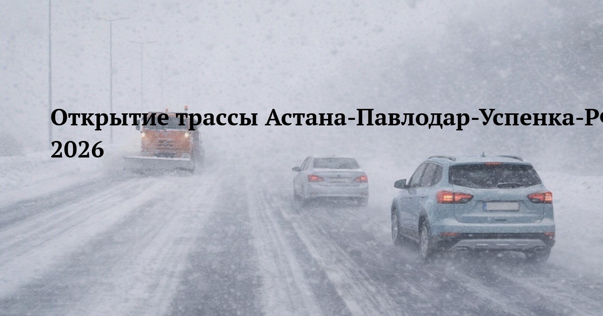 Открытие трассы Астана-Павлодар-Успенка-РФ 14 марта 2026