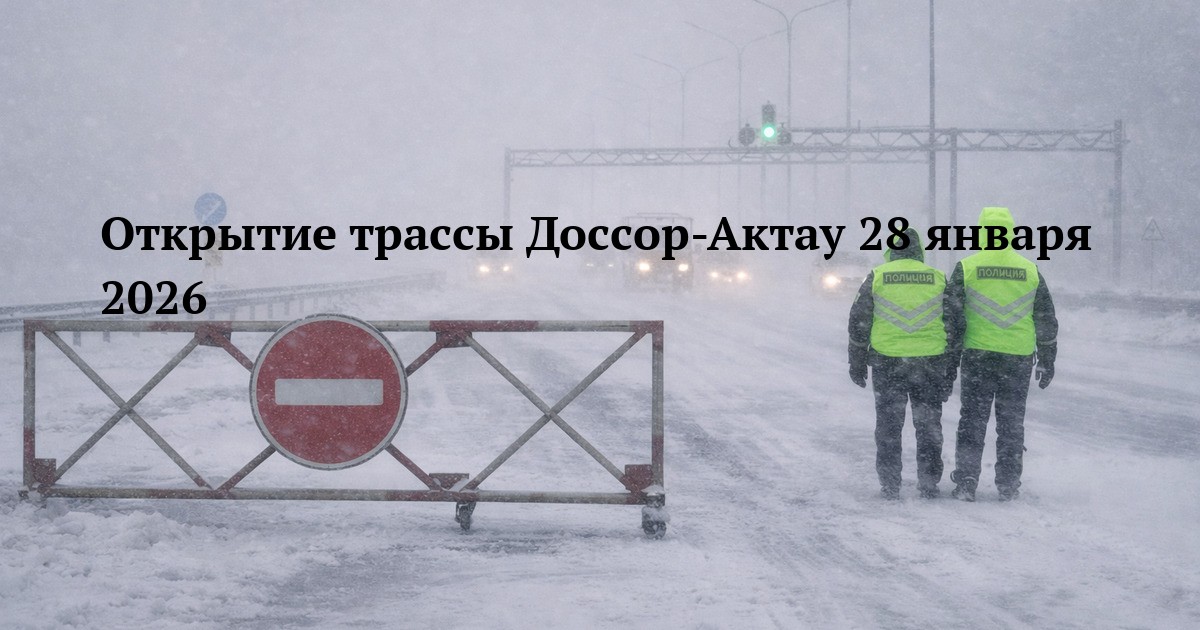 Открытие трассы Доссор-Актау 28 января 2026