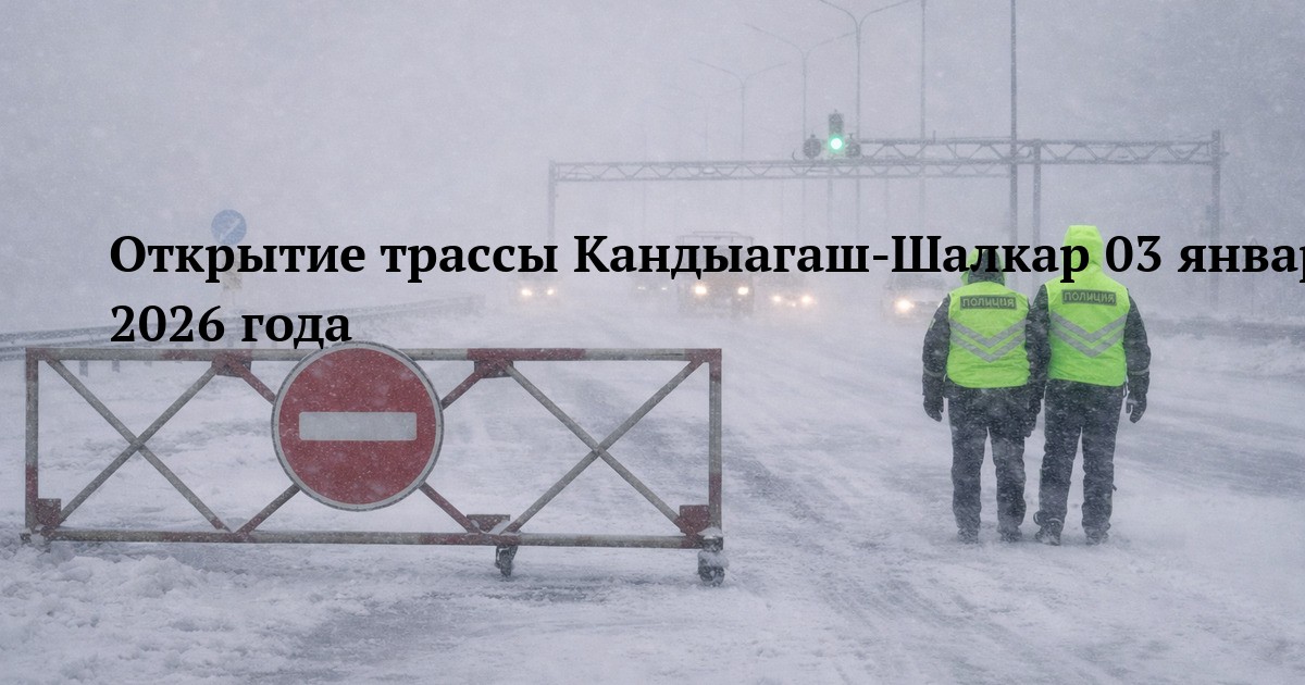 Открытие трассы Кандыагаш-Шалкар 03 января 2026 года