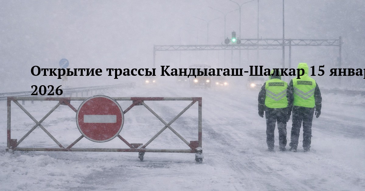 Открытие трассы Кандыагаш-Шалкар 15 января 2026