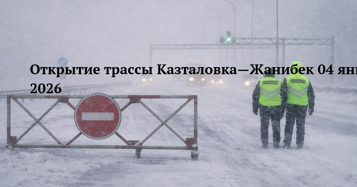 Открытие трассы Казталовка—Жанибек 04 января 2026