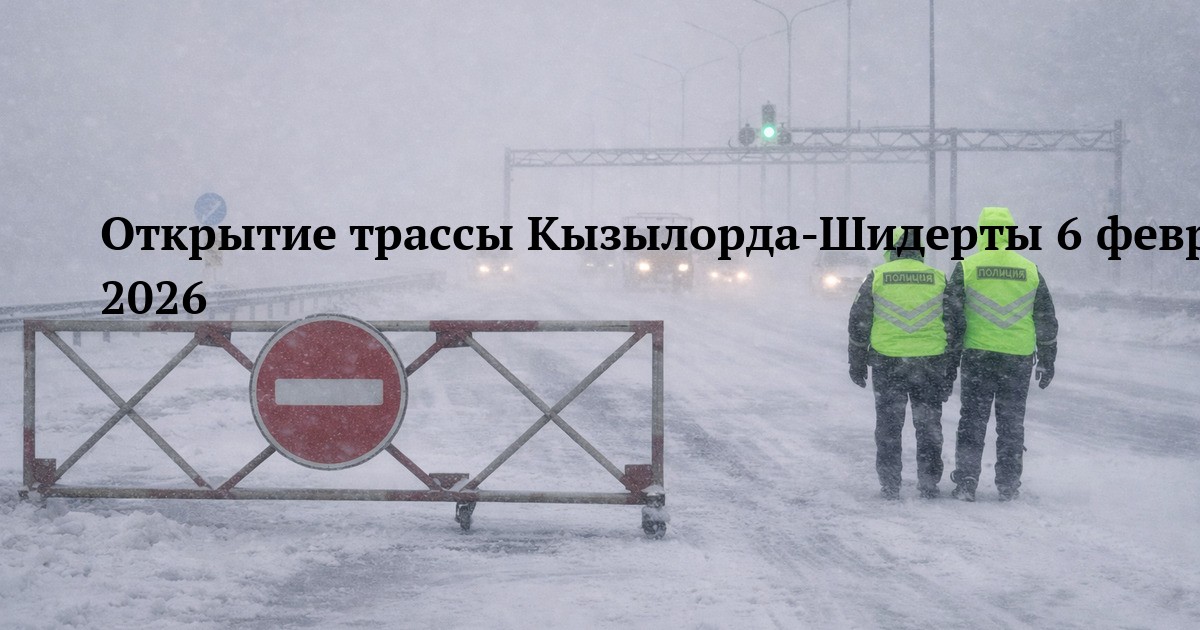 Открытие трассы Кызылорда-Шидерты 6 февраля 2026