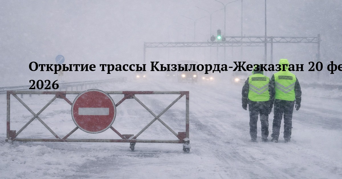 Открытие трассы Кызылорда-Жезказган 20 февраля 2026
