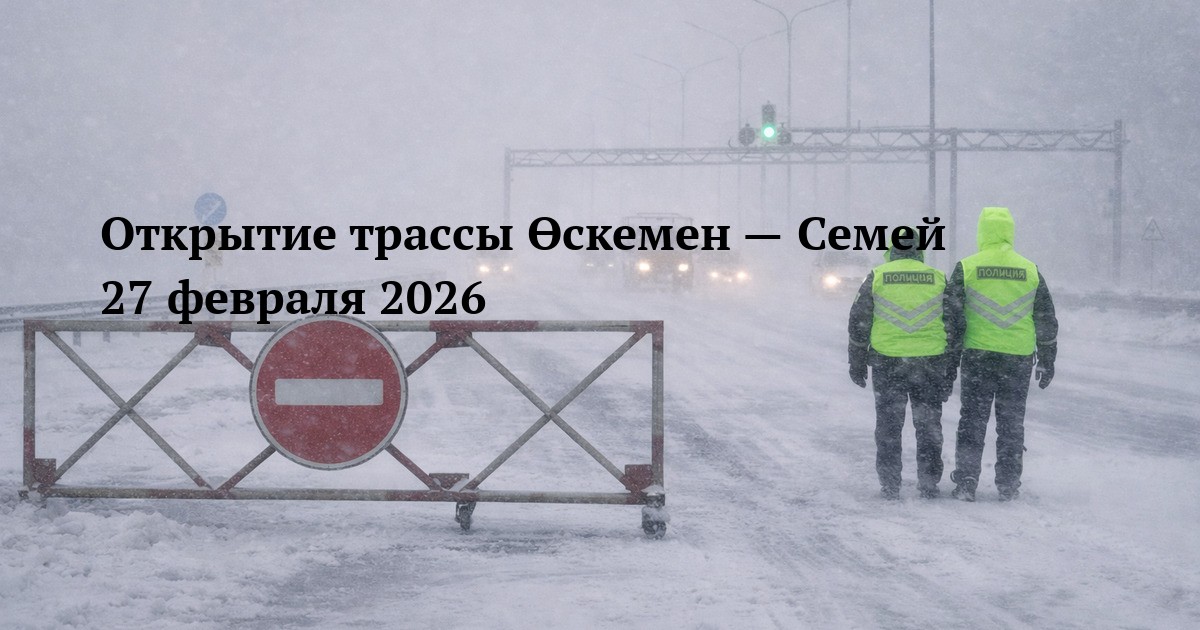 Открытие трассы Өскемен — Семей 27 февраля 2026