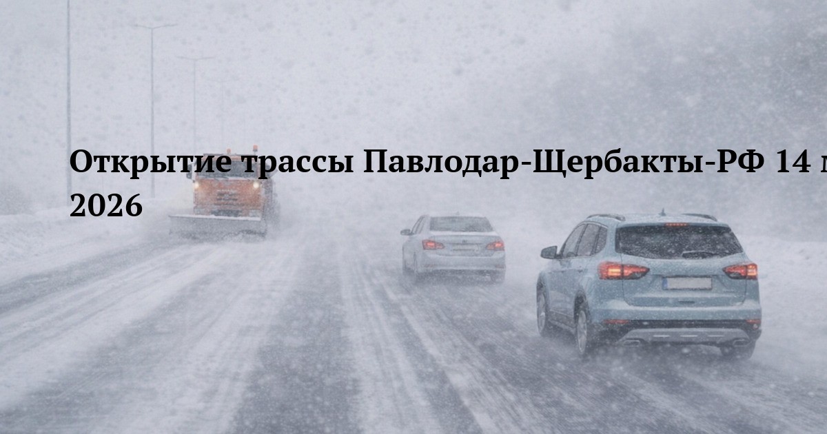 Открытие трассы Павлодар-Щербакты-РФ 14 марта 2026