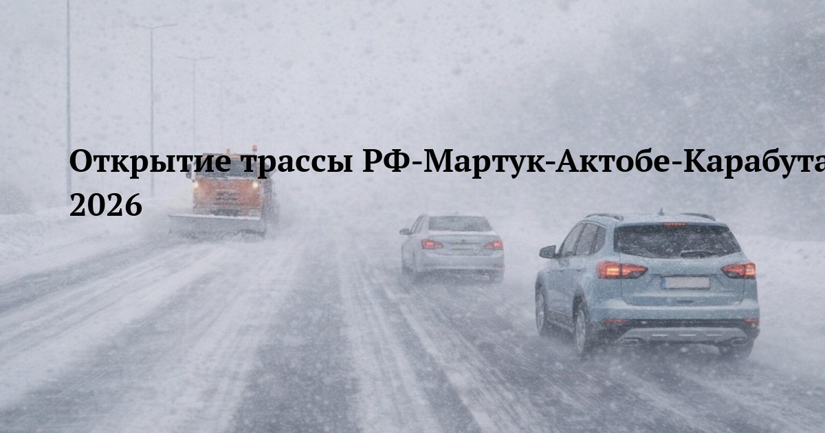 Открытие трассы РФ-Мартук-Актобе-Карабутак-Кызылорда-Шымкент-Тараз-Кордай-Алматы-Хоргос-КНР 16 января 2026