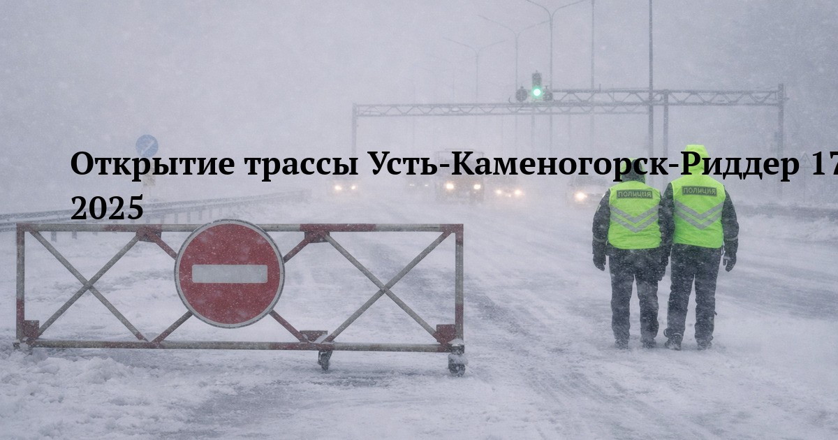 Открытие трассы Усть-Каменогорск-Риддер 17 декабря 2025