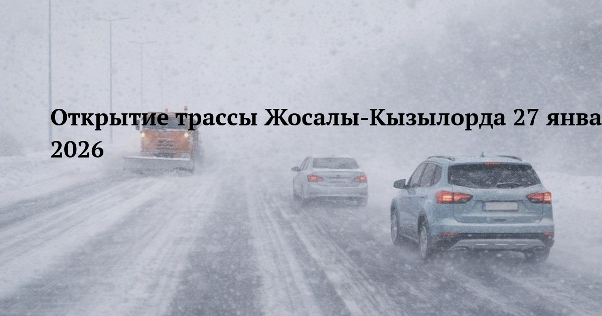 Открытие трассы Жосалы-Кызылорда 27 января 2026