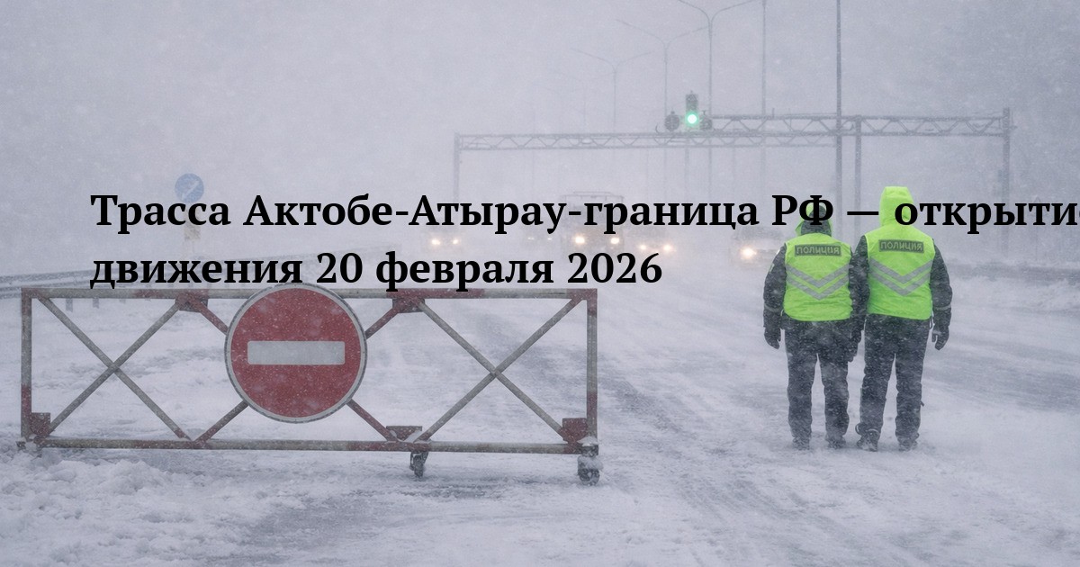 Трасса Актобе-Атырау-граница РФ — открытие движения 20 февраля 2026