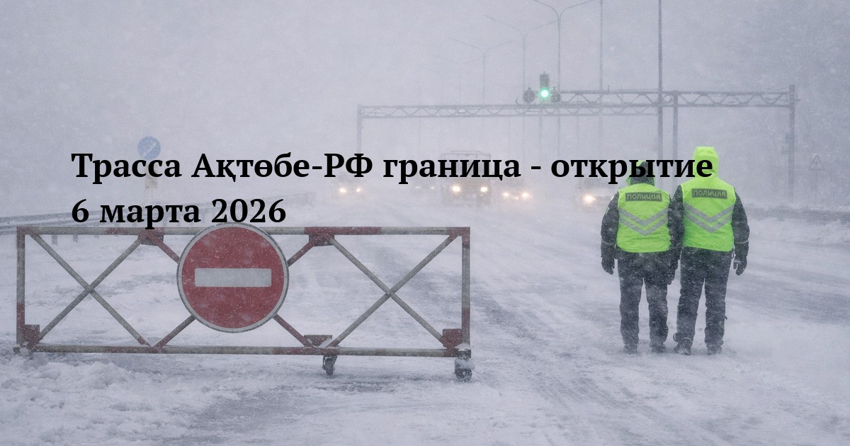 Трасса Ақтөбе‑РФ граница - открытие 6 марта 2026