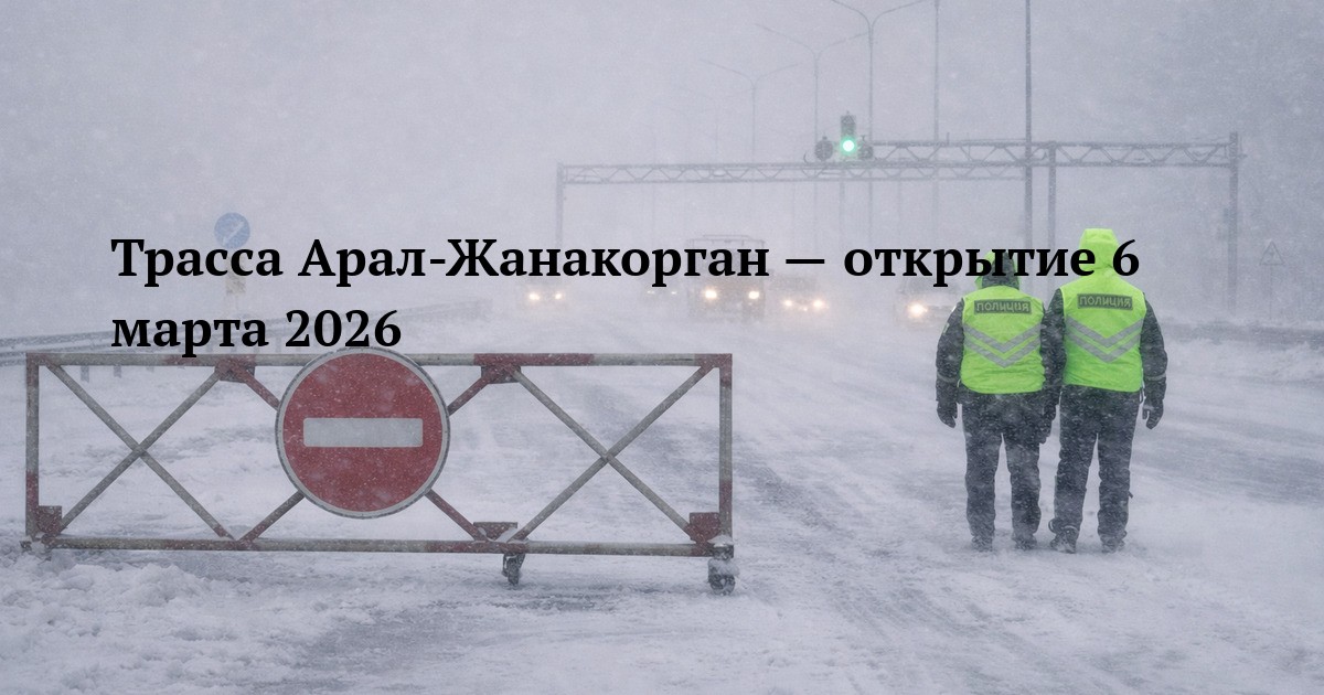 Трасса Арал-Жанакорган — открытие 6 марта 2026