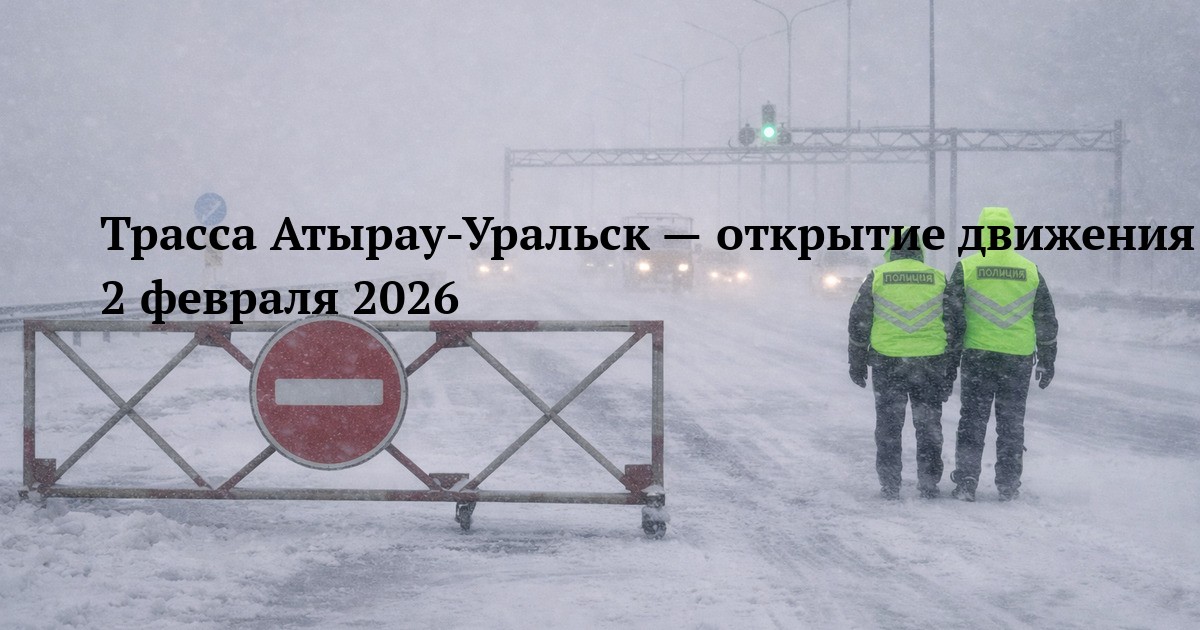 Трасса Атырау-Уральск — открытие движения 2 февраля 2026
