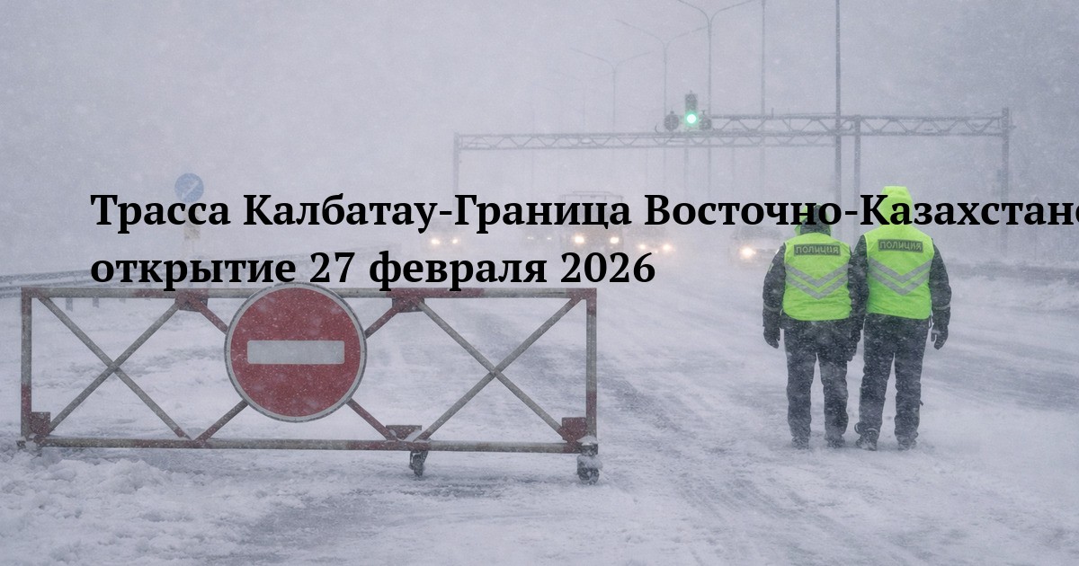Трасса Калбатау-Граница Восточно-Казахстанской области - открытие 27 февраля 2026