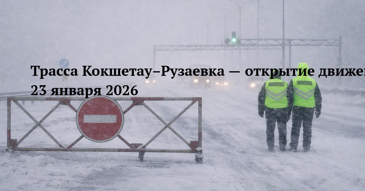 Трасса Кокшетау–Рузаевка — открытие движения 23 января 2026