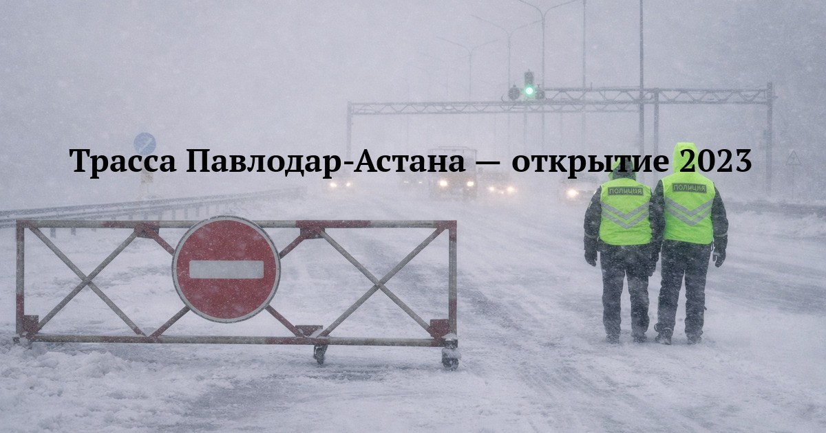 Трасса Павлодар-Астана — открытие 2023