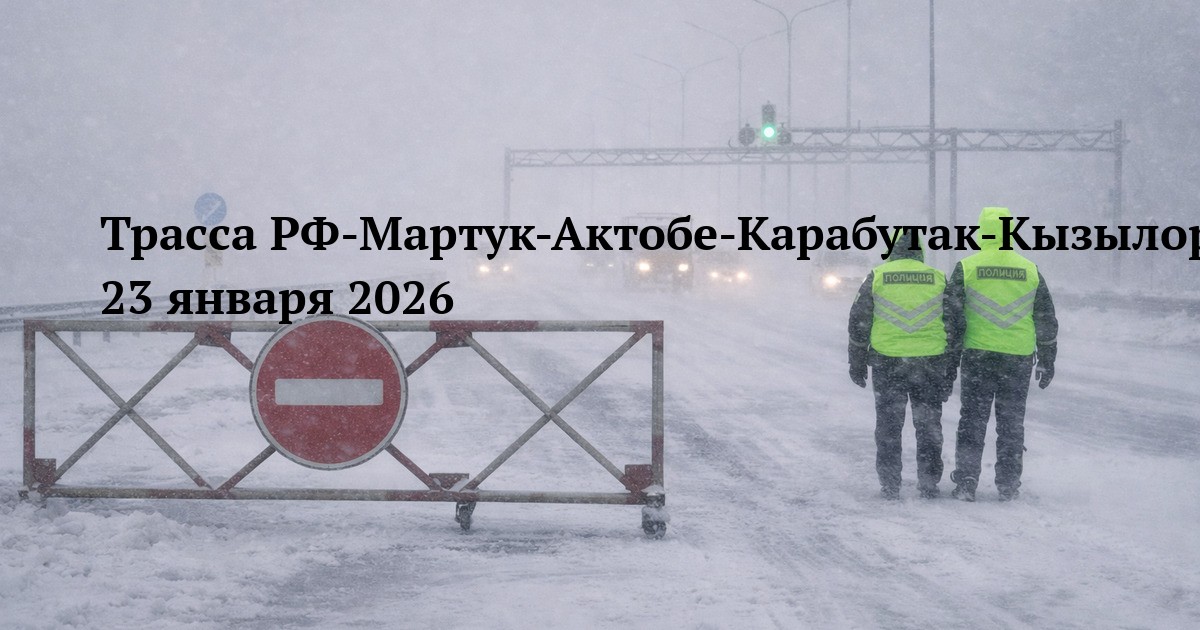 Трасса РФ-Мартук-Актобе-Карабутак-Кызылорда-Шымкент-Тараз-Кордай-Алматы-Хоргос-КНР — открытие движения 23 января 2026