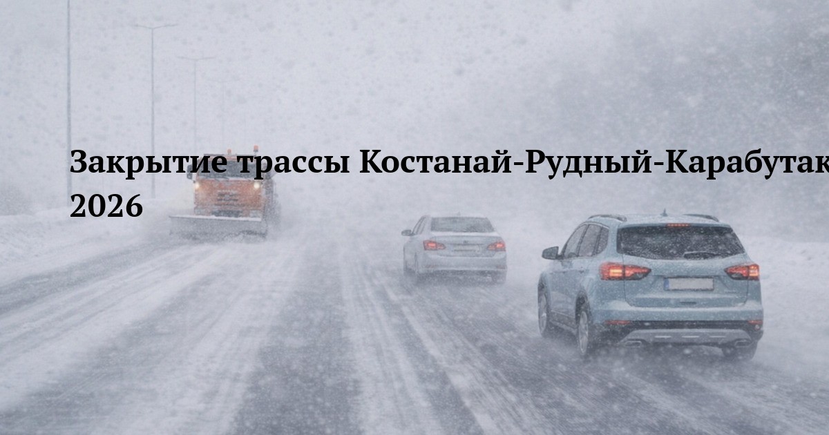 Закрытие трассы Костанай-Рудный-Карабутак 15 марта 2026